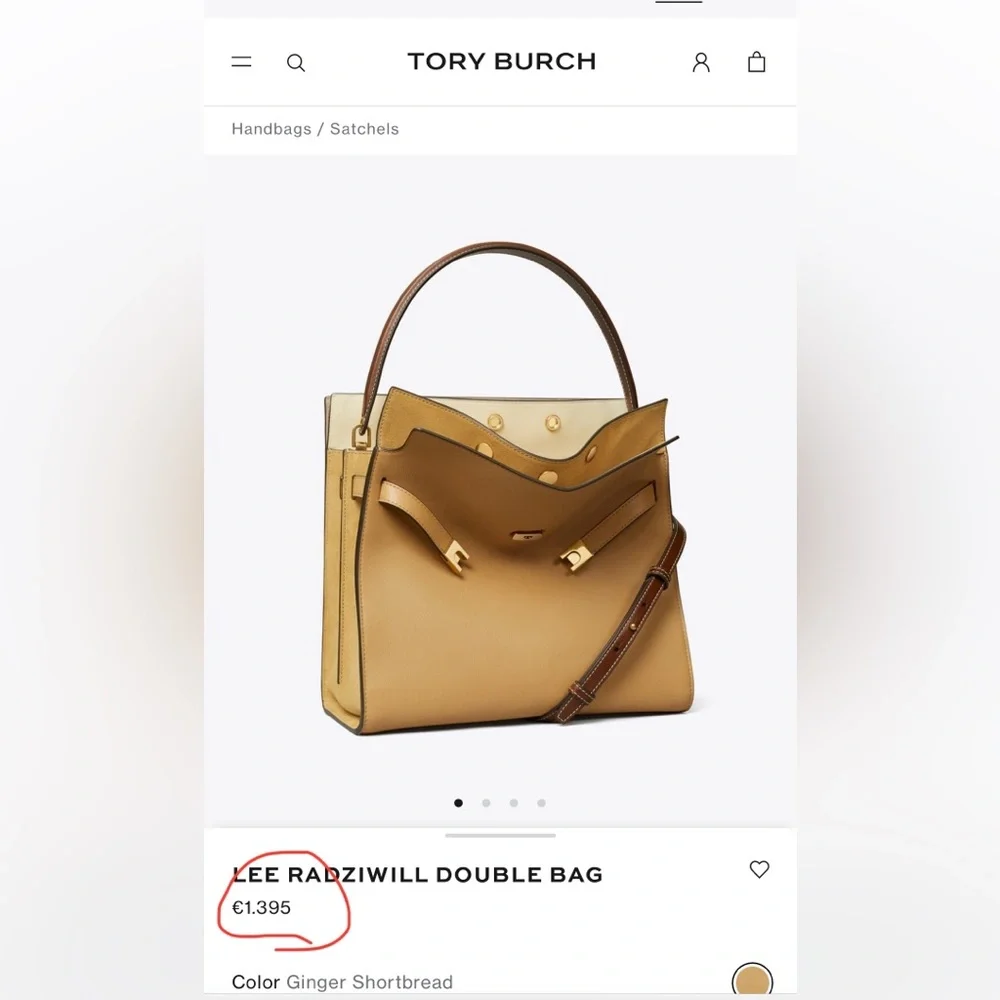 Tory Burch Large LEE RADZIWILL DOUBLE BAG - Picture 2 of 15